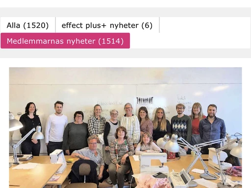 I Effectplus: Premiärkurs i trikåsömnad hos Textildesignskolan i Järbo 27-28 jan